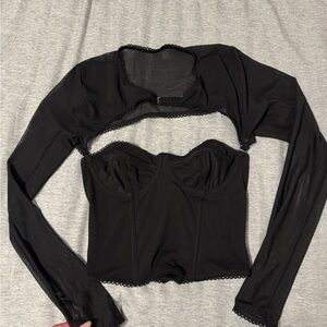Fashion Nova Black Corset Top